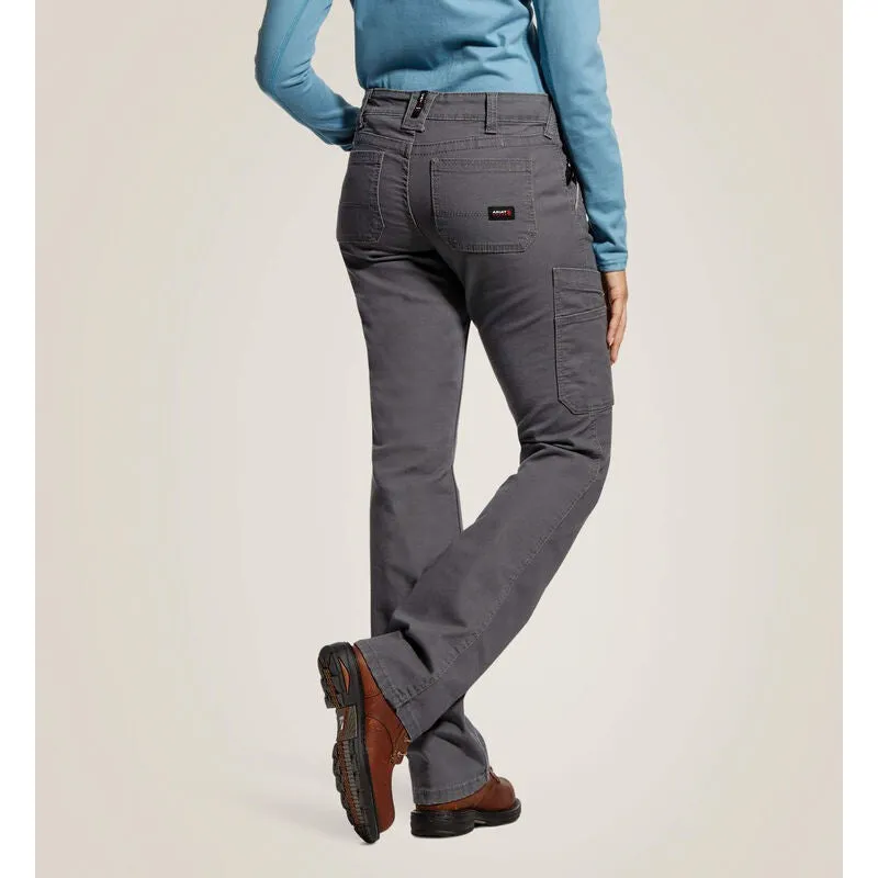 Ariat Women's Flame Resistant Stretch DuraLight Canvas Straight Leg Pant Grey - 10030254