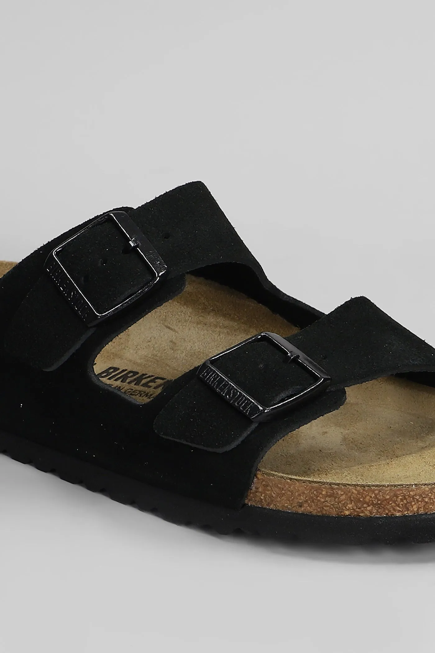 Arizona Flats in black suede
