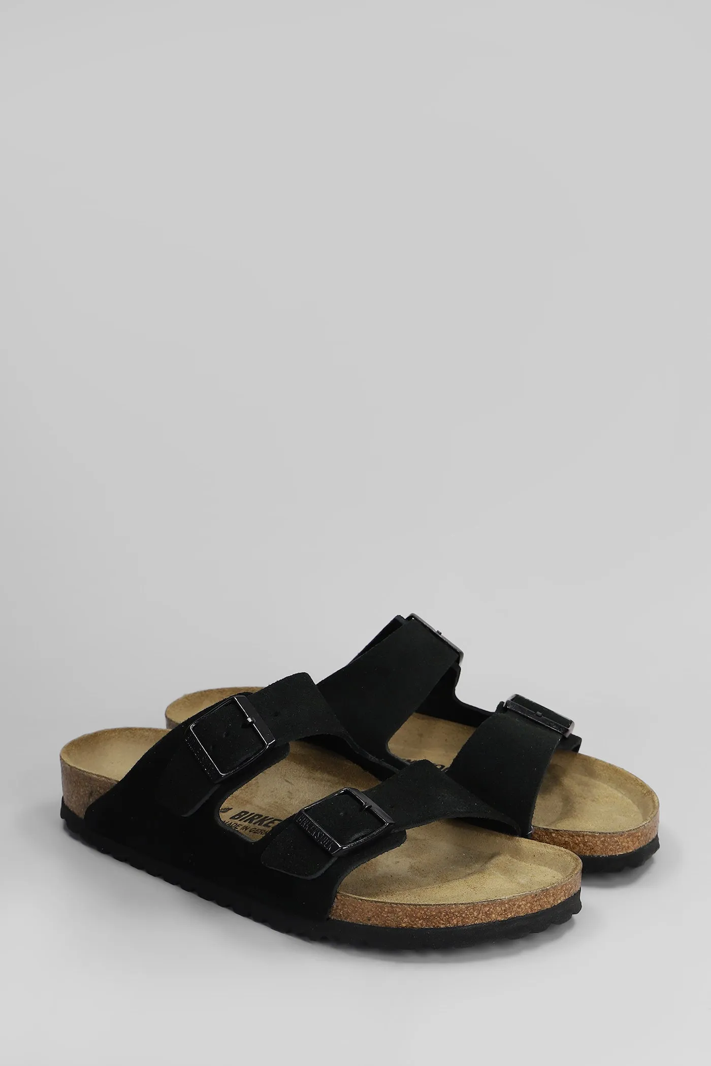 Arizona Flats in black suede