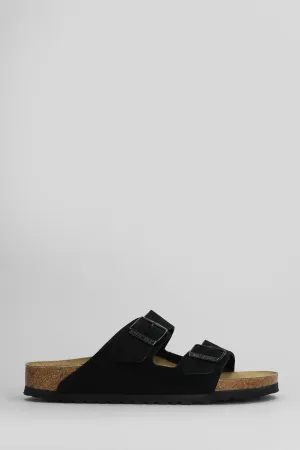 Arizona Flats in black suede