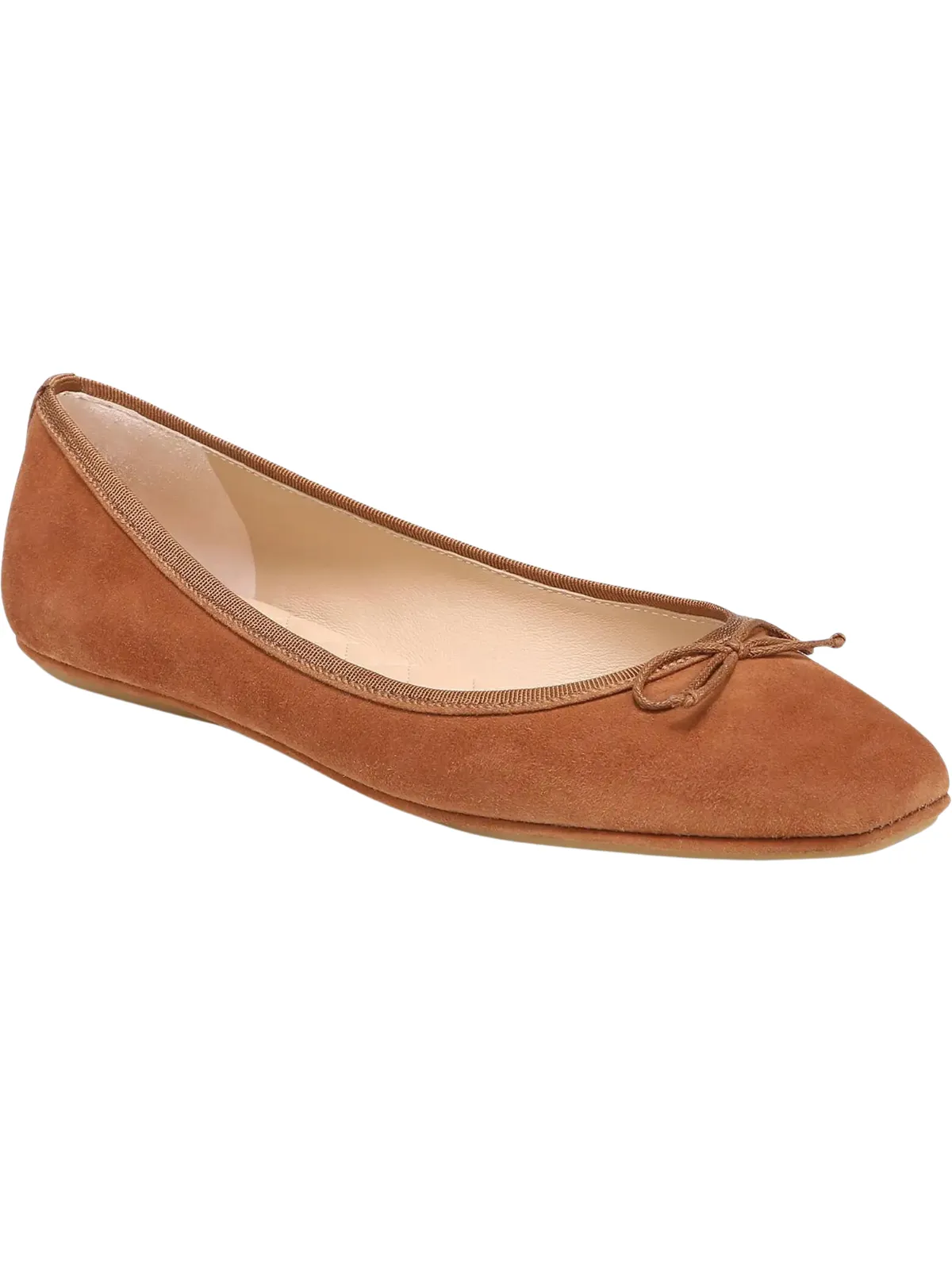 Beatrix Suede Bow Ballerina Flats