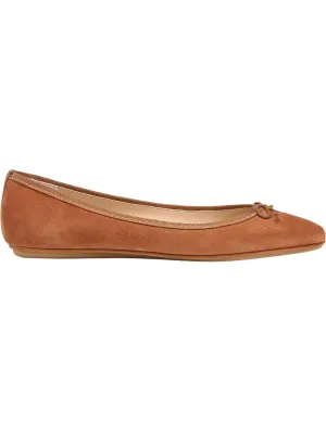 Beatrix Suede Bow Ballerina Flats
