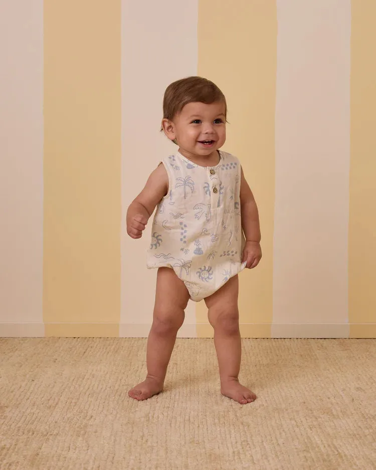 Beau Romper - Mediterranean