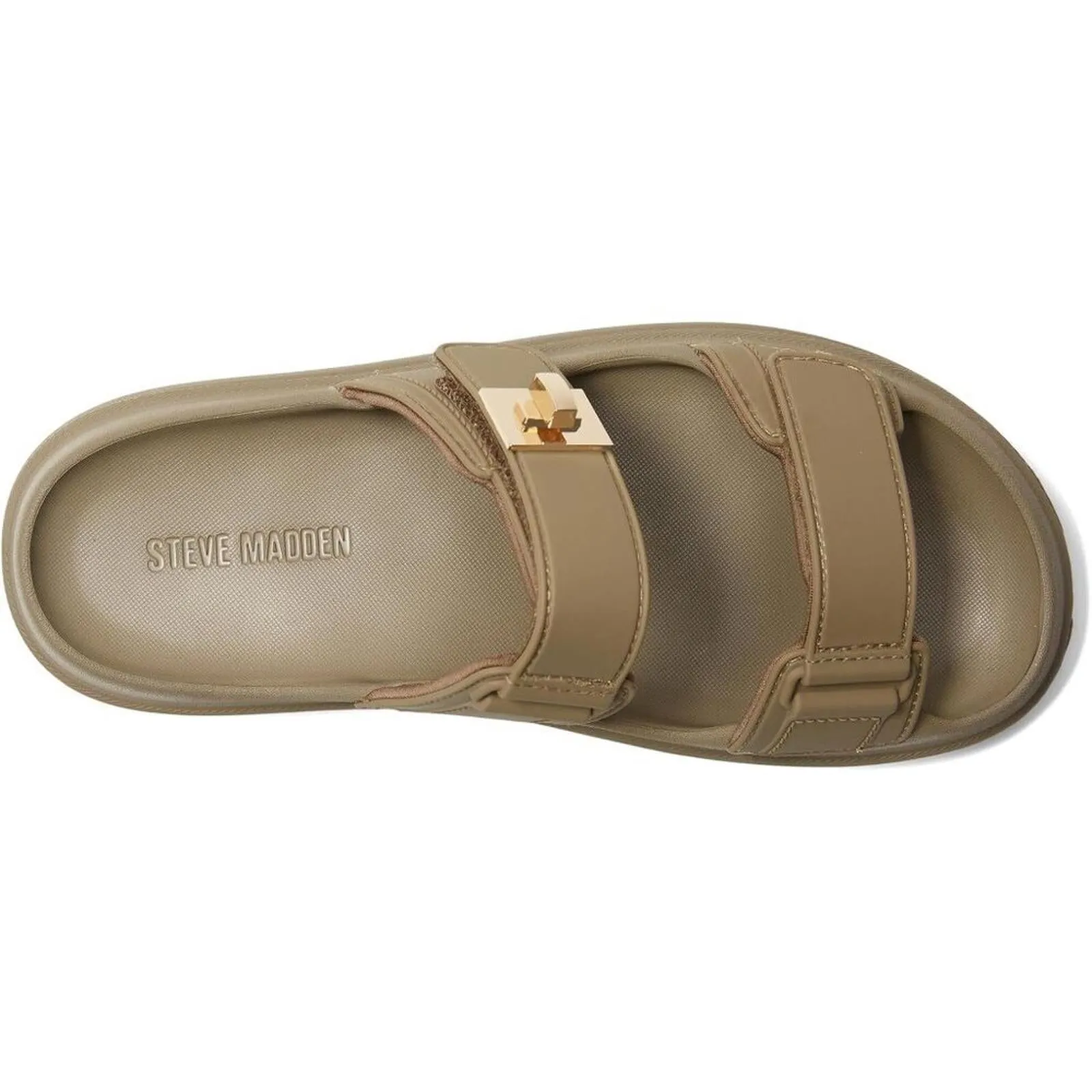 Bigschmona Olive Jelly Platform Slide Sandals