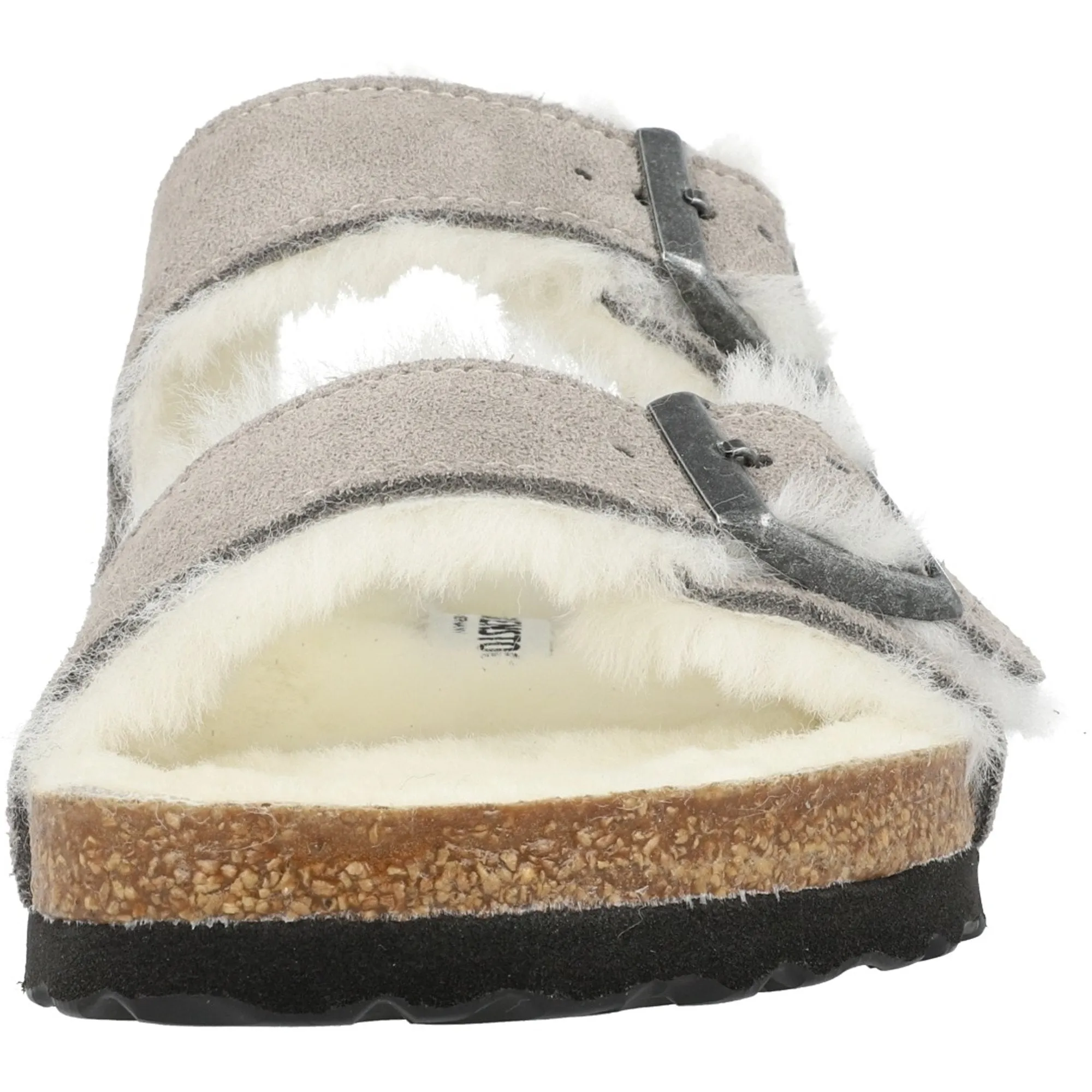 Birkenstock Arizona Shearling Stone Coin Suede Sandals