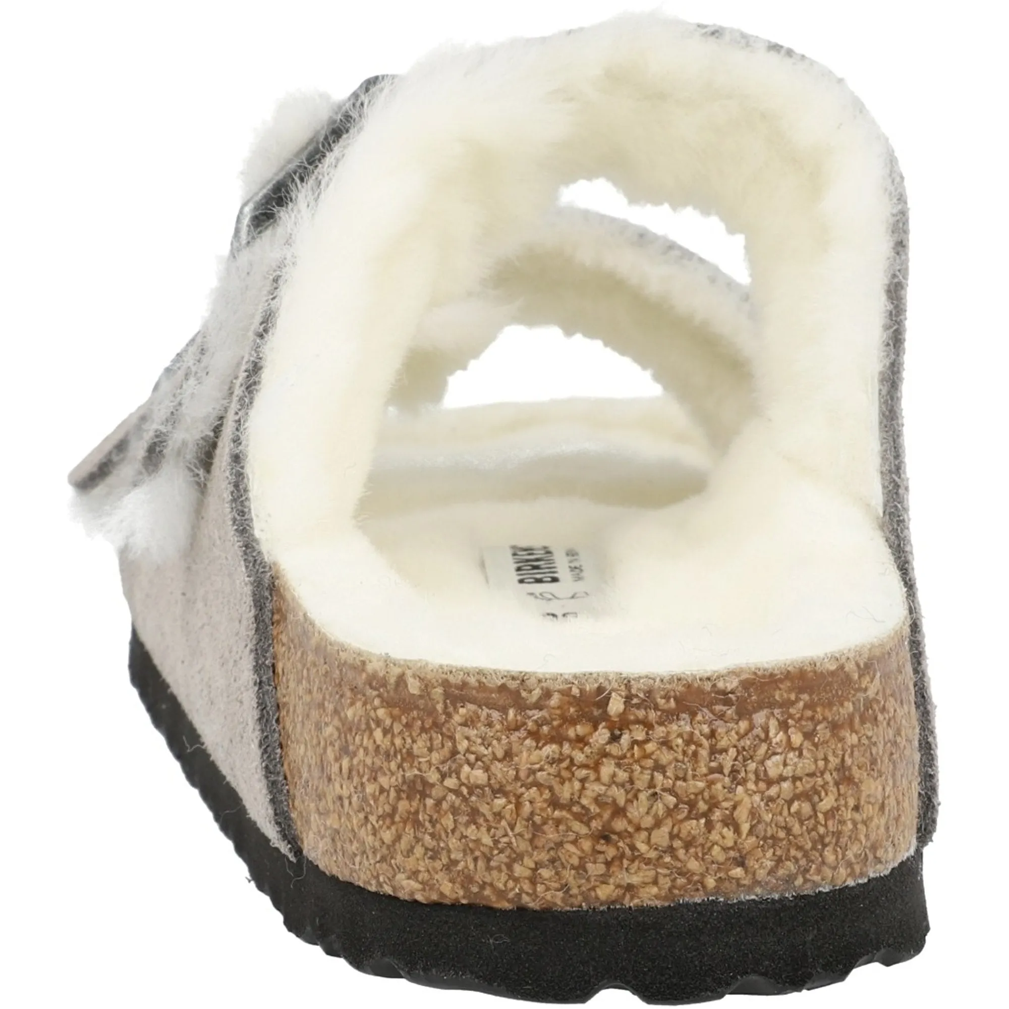 Birkenstock Arizona Shearling Stone Coin Suede Sandals
