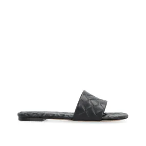 BOTTEGA VENETA Amy Leather Flat Slip-Ons for Women