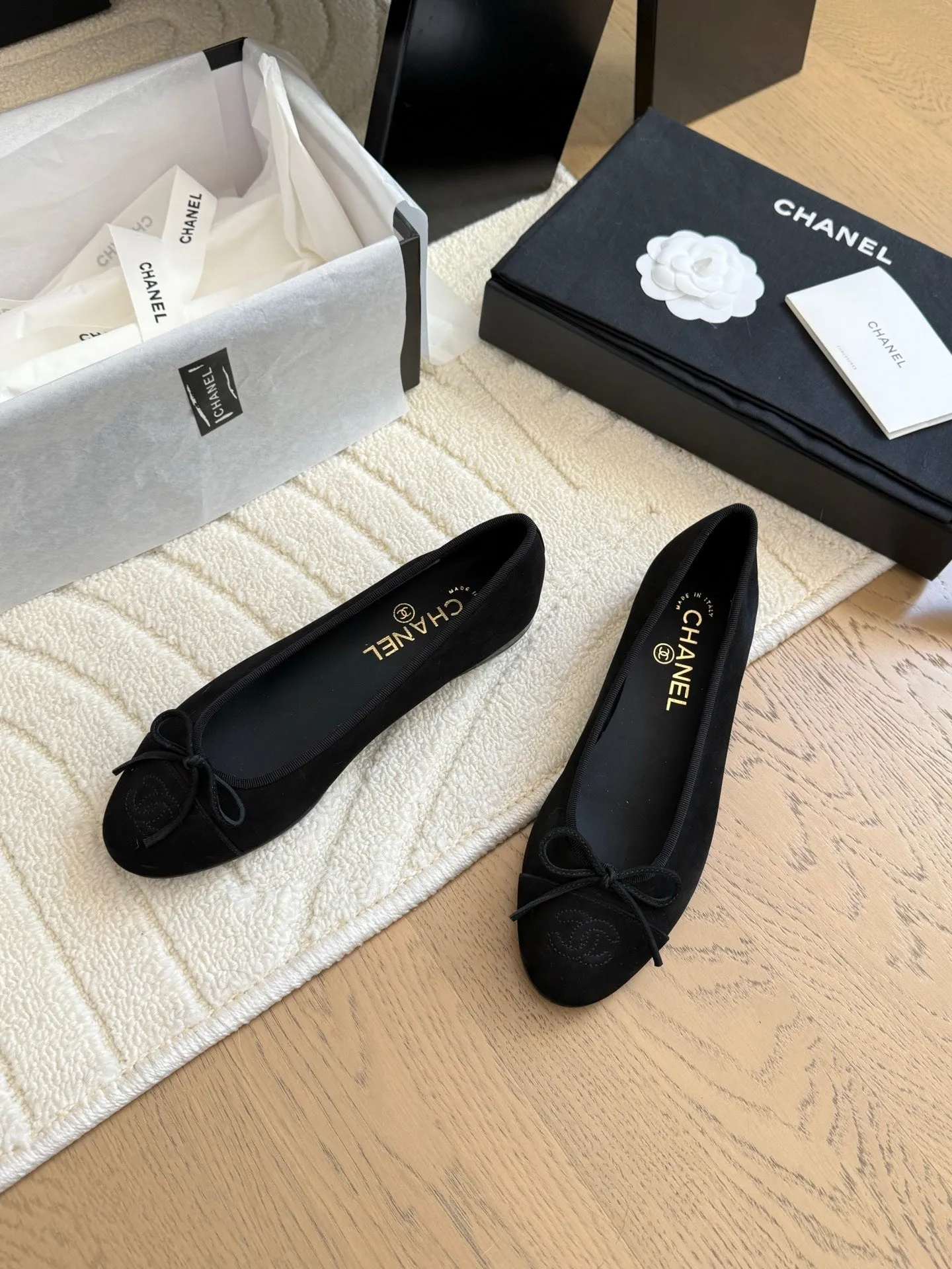 CC 25C Ballet Flat Suede Calfskin
