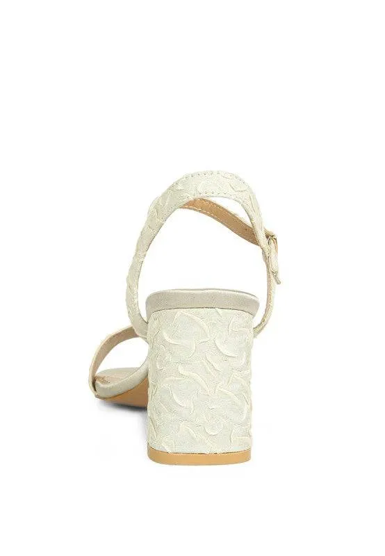 Chaplet Block Heel Pin Buckle Sandals
