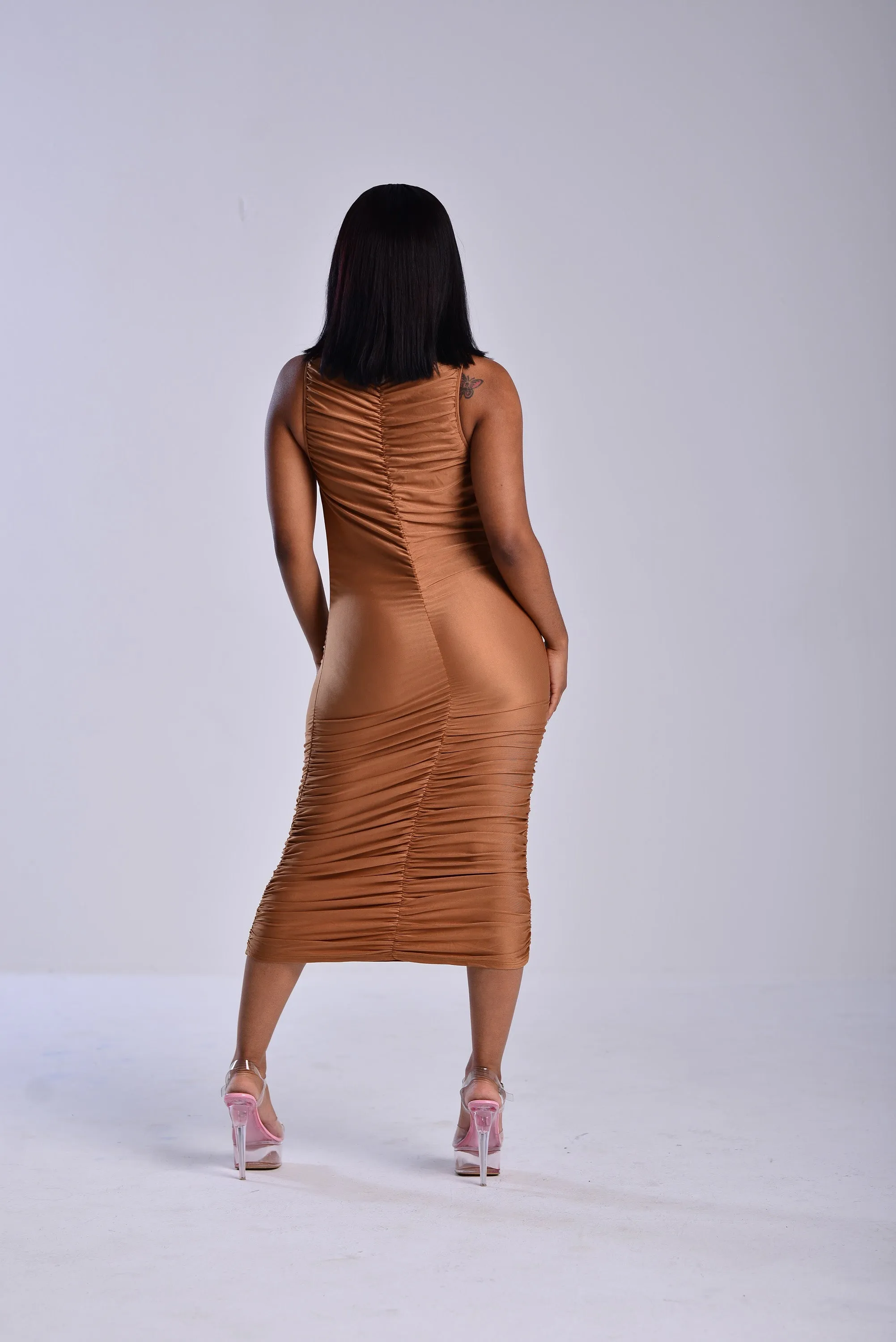 COCOA CASCADE DRESS