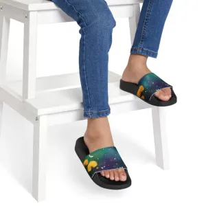 Colorful Dandelions Slide Sandals for Youth Fun