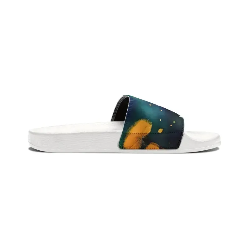 Colorful Dandelions Slide Sandals for Youth Fun
