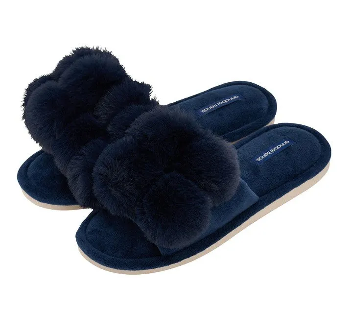 Cosy Luxe Pom Pom Slippers