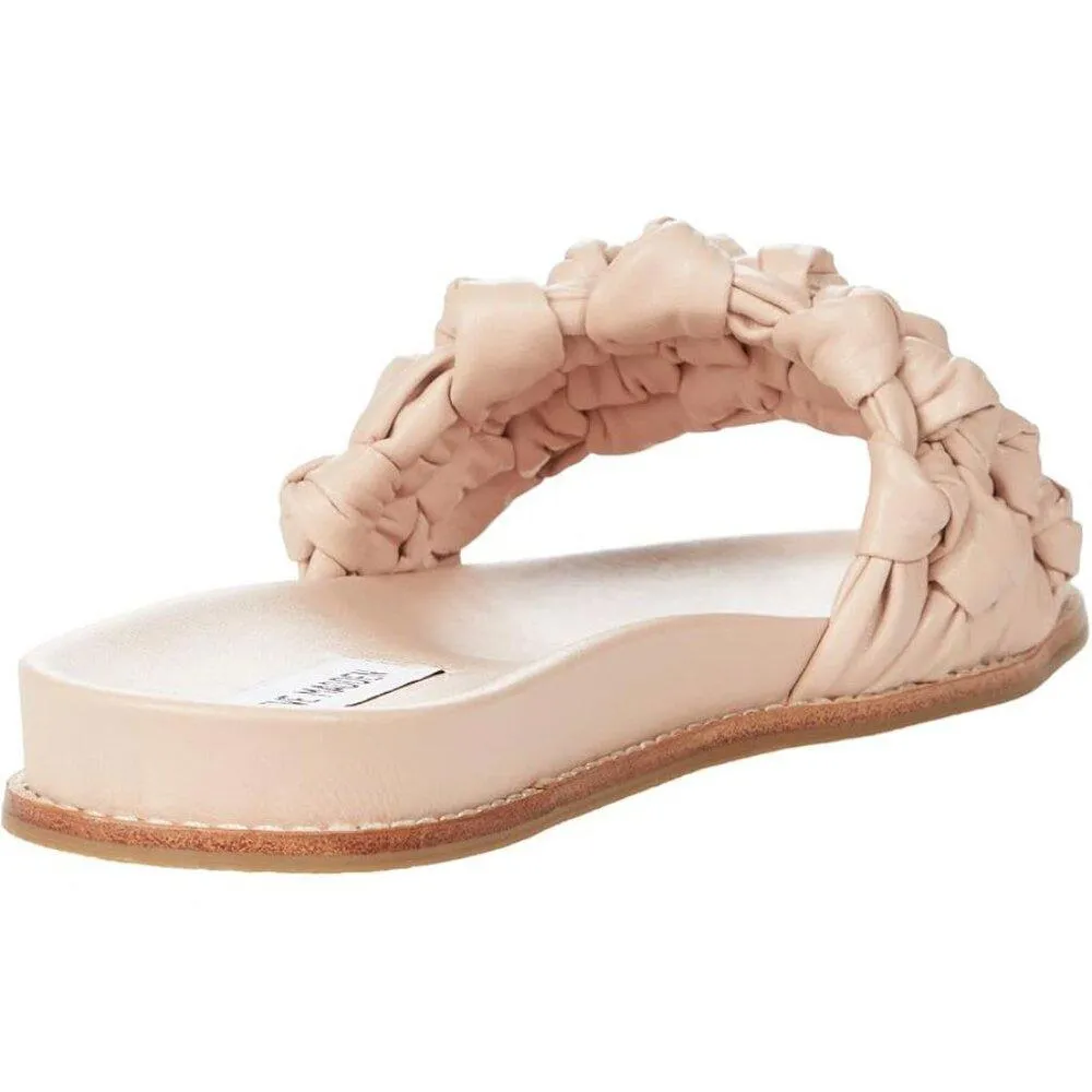 Delighted Nude Knotted Flat Slides