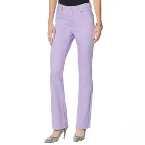 DG2 by Diane Gilman Women's Petite Colored Classic Stretch Boot Cut Jeans
