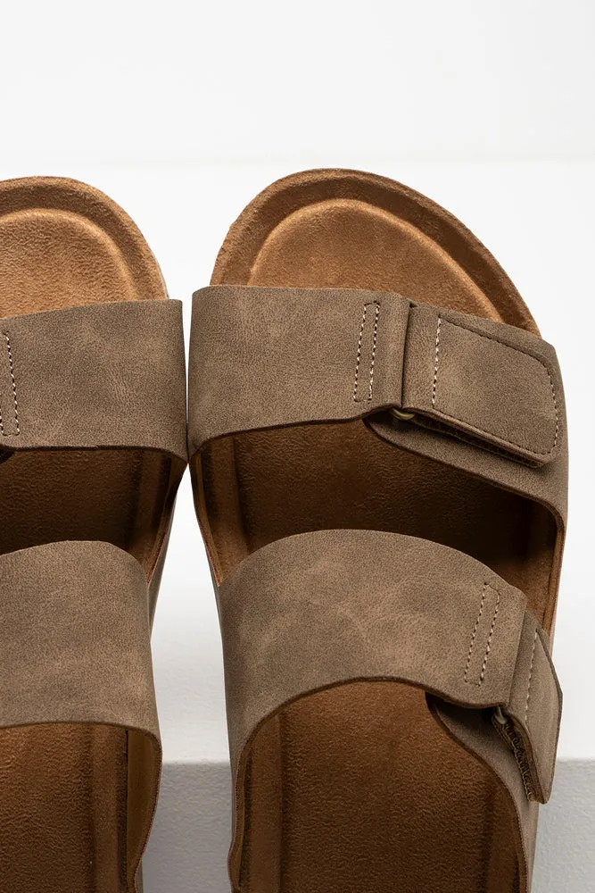 Double Strap Sandal Brown