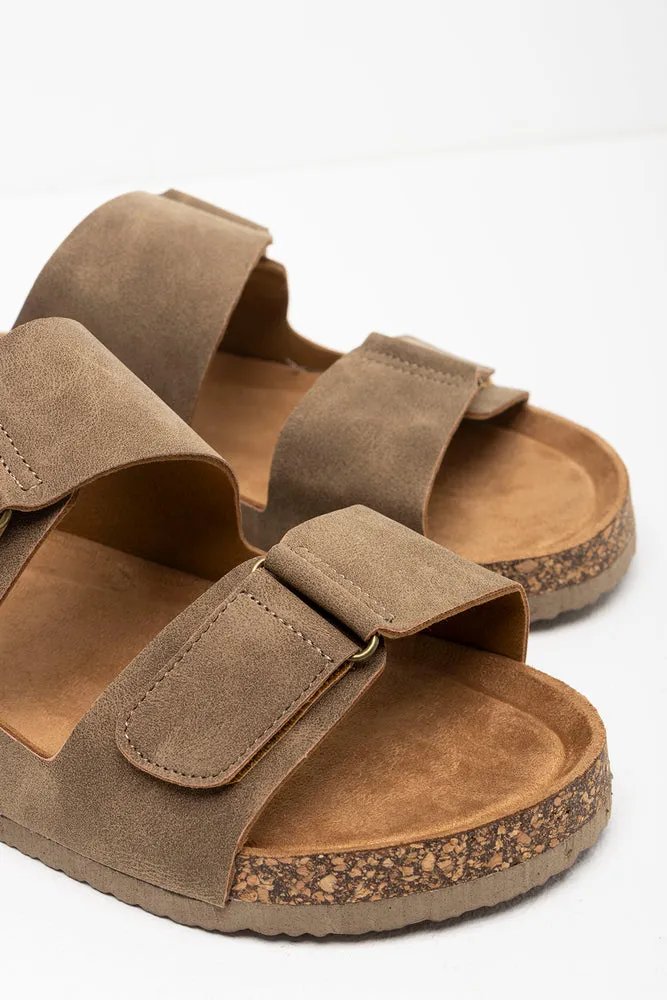 Double Strap Sandal Brown