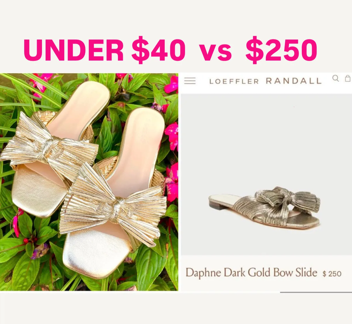 Effortless Elegance Metallic Pleat Bow Sandals