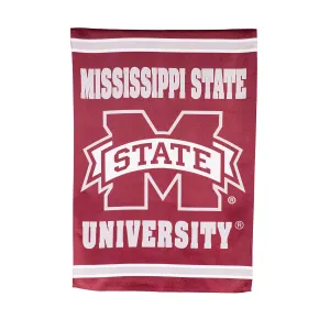 Embossed Suede Flag, House Size, Mississippi State University,13es948