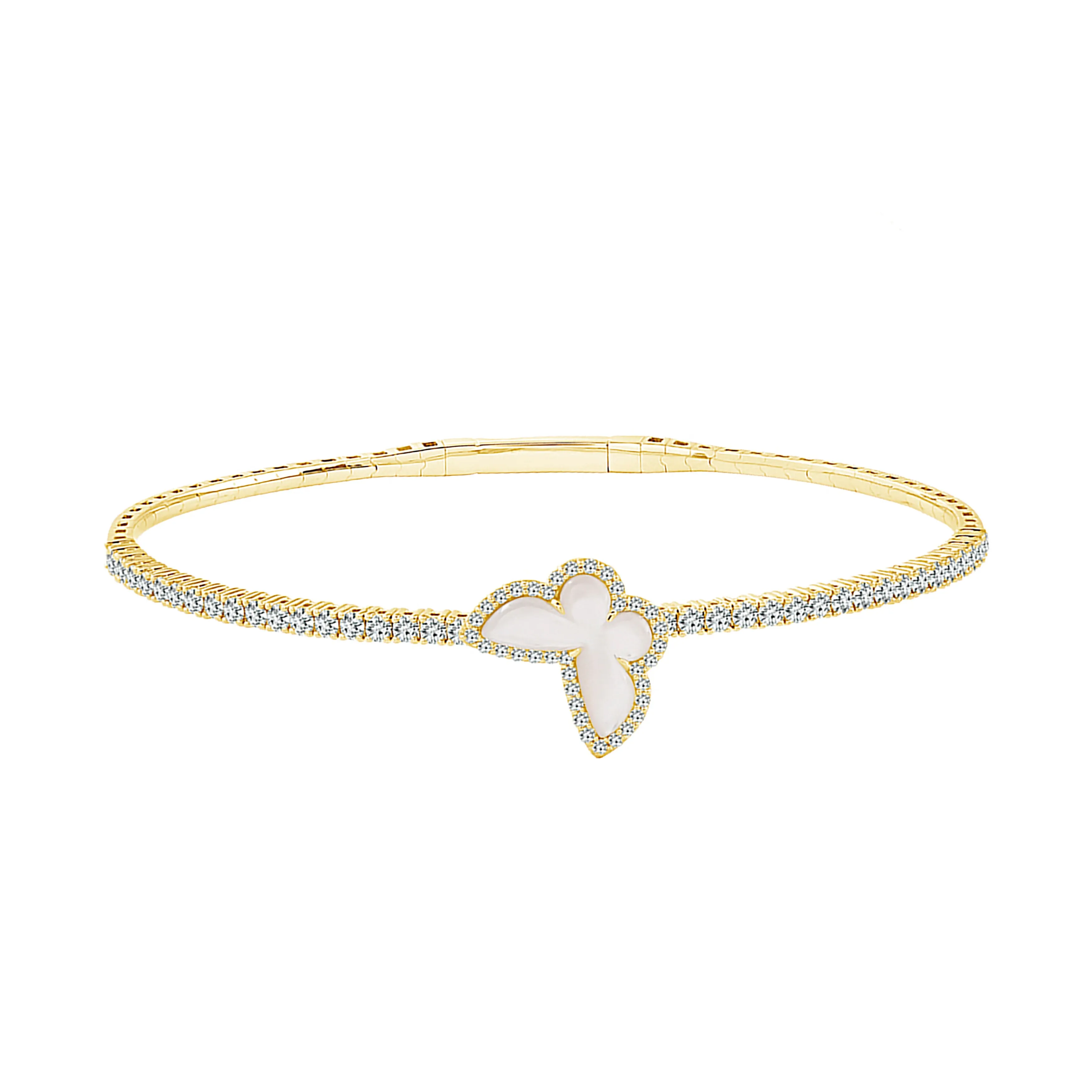 Flexie Diamond Bangle 1 ct tw 14k Yellow Gold