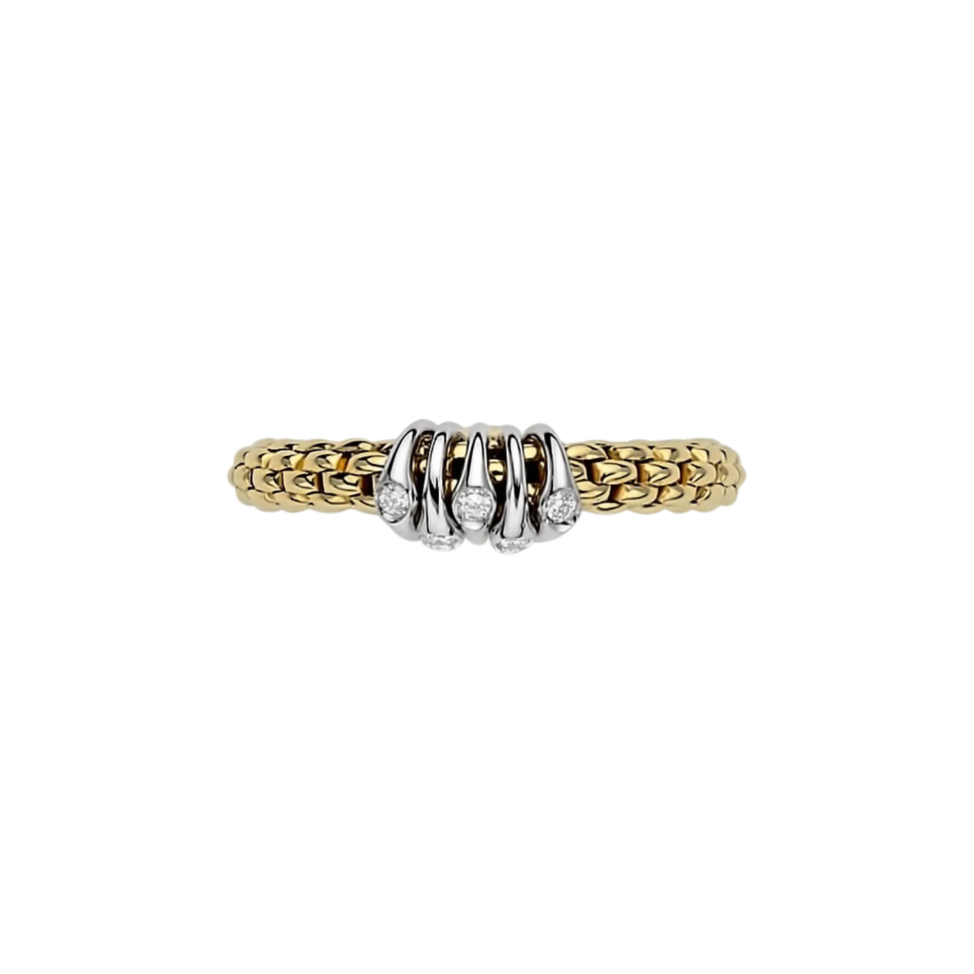 Fope Prima Flex'it ring with diamonds