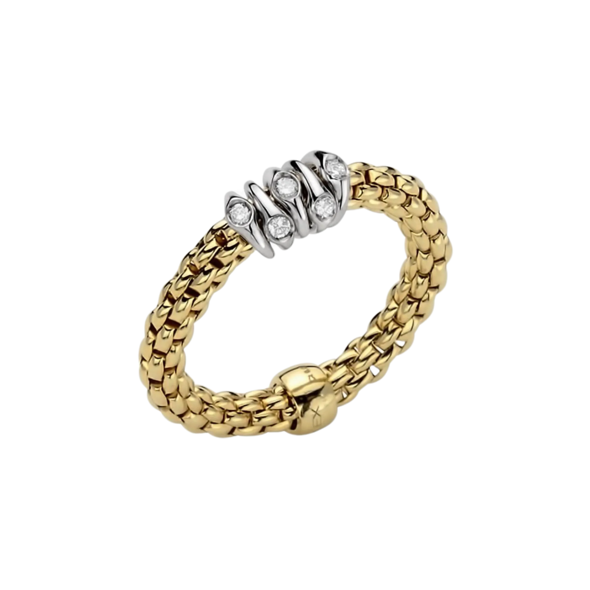 Fope Prima Flex'it ring with diamonds