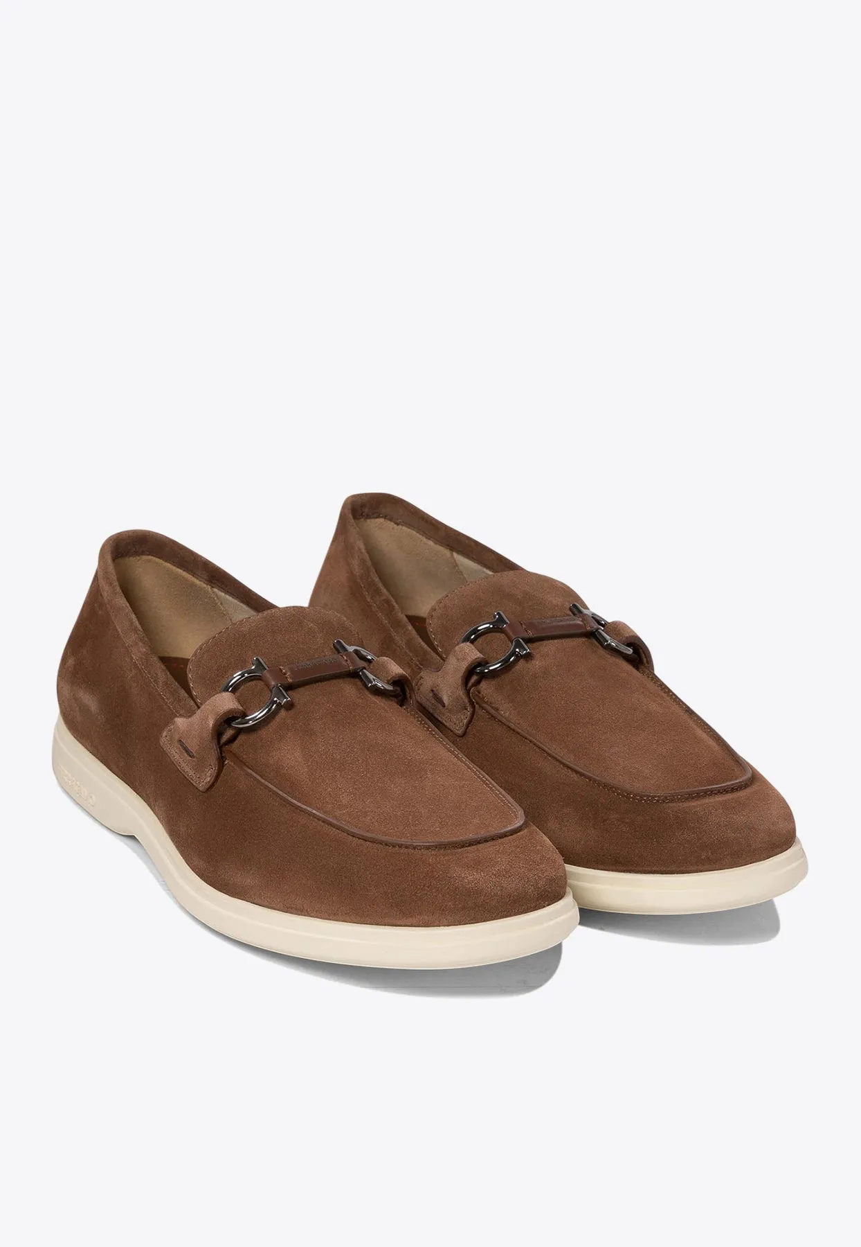 Gancini suede Loafers
