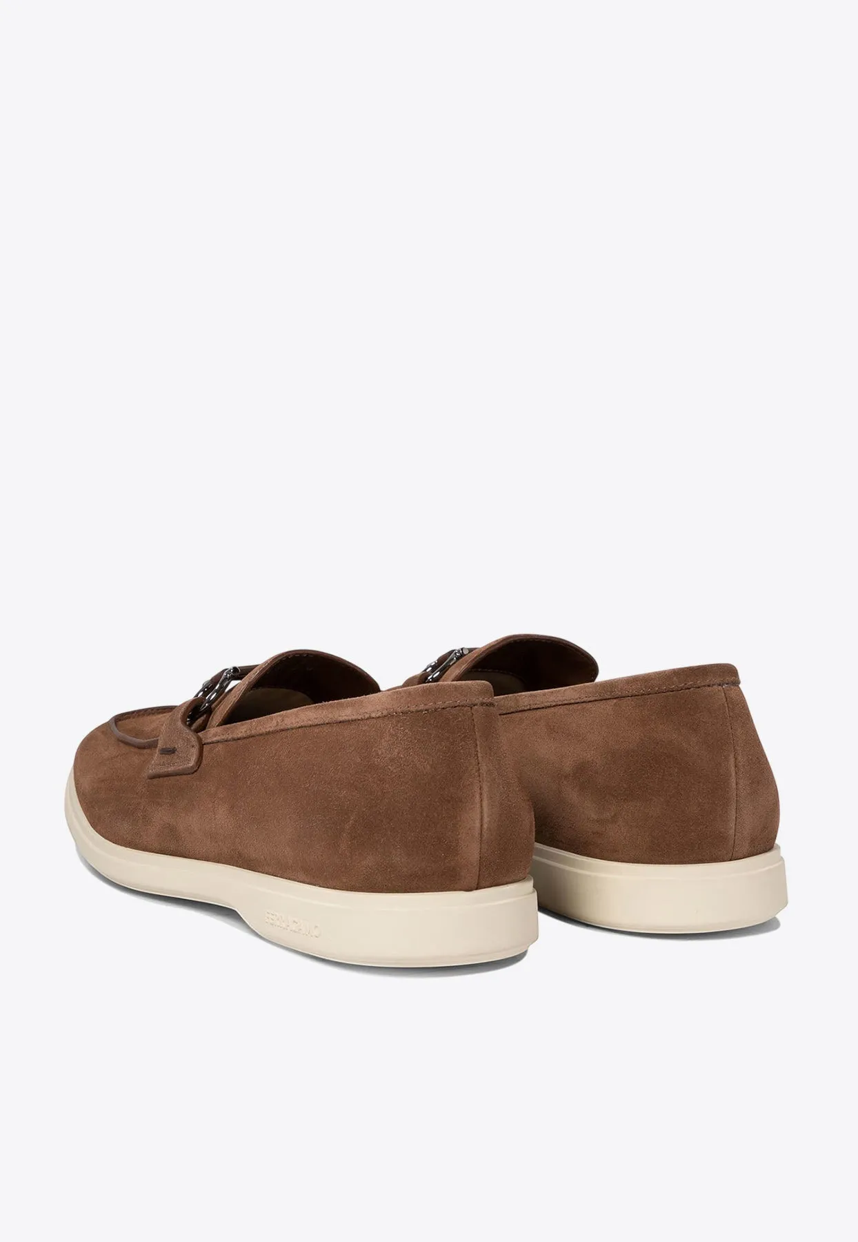 Gancini suede Loafers