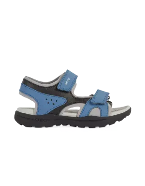 Geox Vaniett Blue Black Open Toe