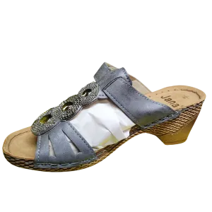 JANA Women's Gun Metal Heel Sandals 8-27203-26 240.