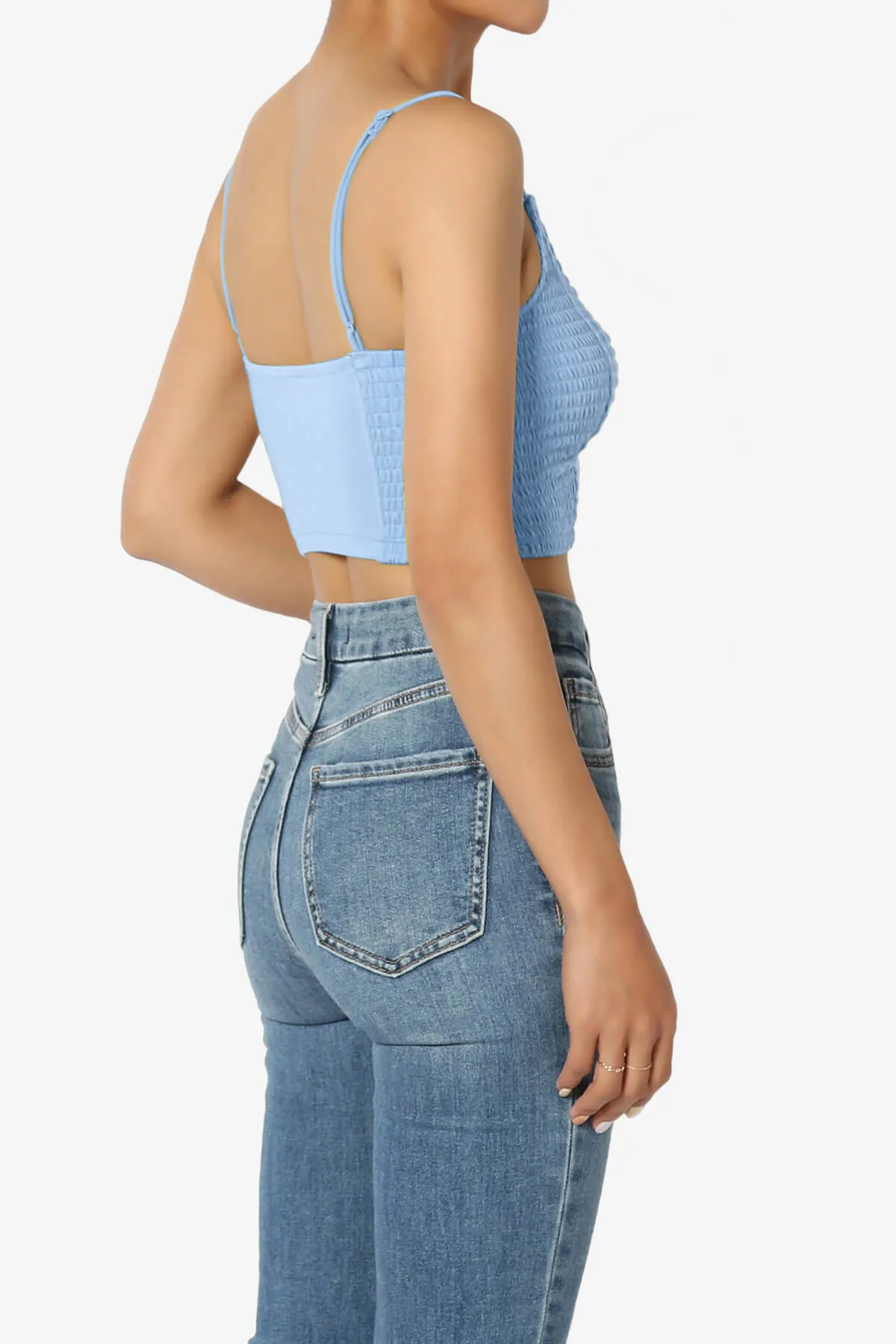 Jennie Smocked Triangle Bralette PLUS