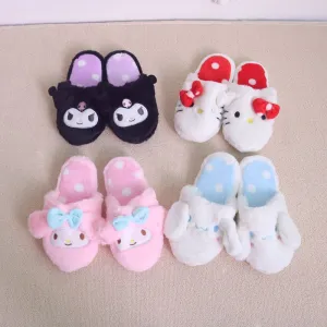 Kawaii Fuzzy Kuromi Slippers