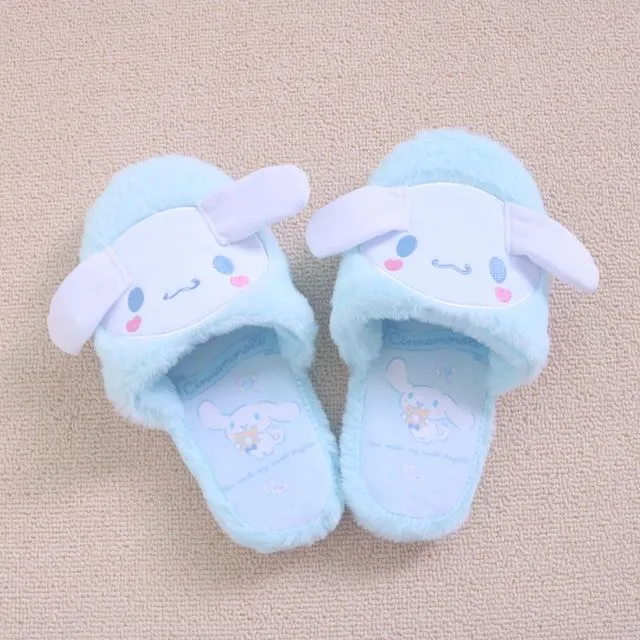Kawaii Fuzzy Kuromi Slippers