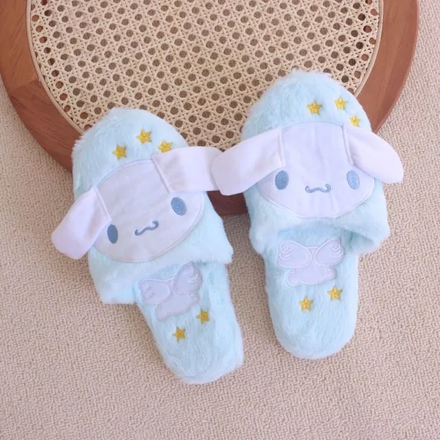Kawaii Fuzzy Kuromi Slippers
