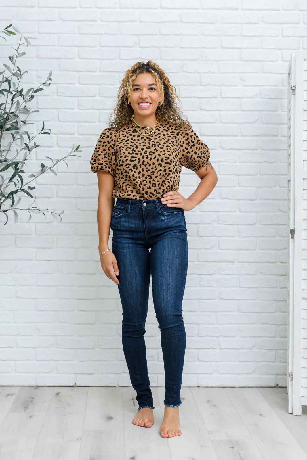 Maeve Mid-Rise Dark Wash Cuffed Skinny (22W,24W)