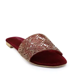 Maroon Fancy Slipper 042076
