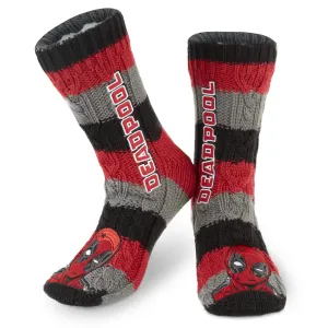 Marvel Fluffy Socks, Mens Slipper Socks, Deadpool Warm Knitted Socks