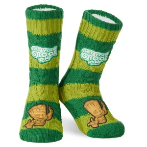 Marvel Fluffy Socks, Mens Slipper Socks, Groot Warm Knitted Socks