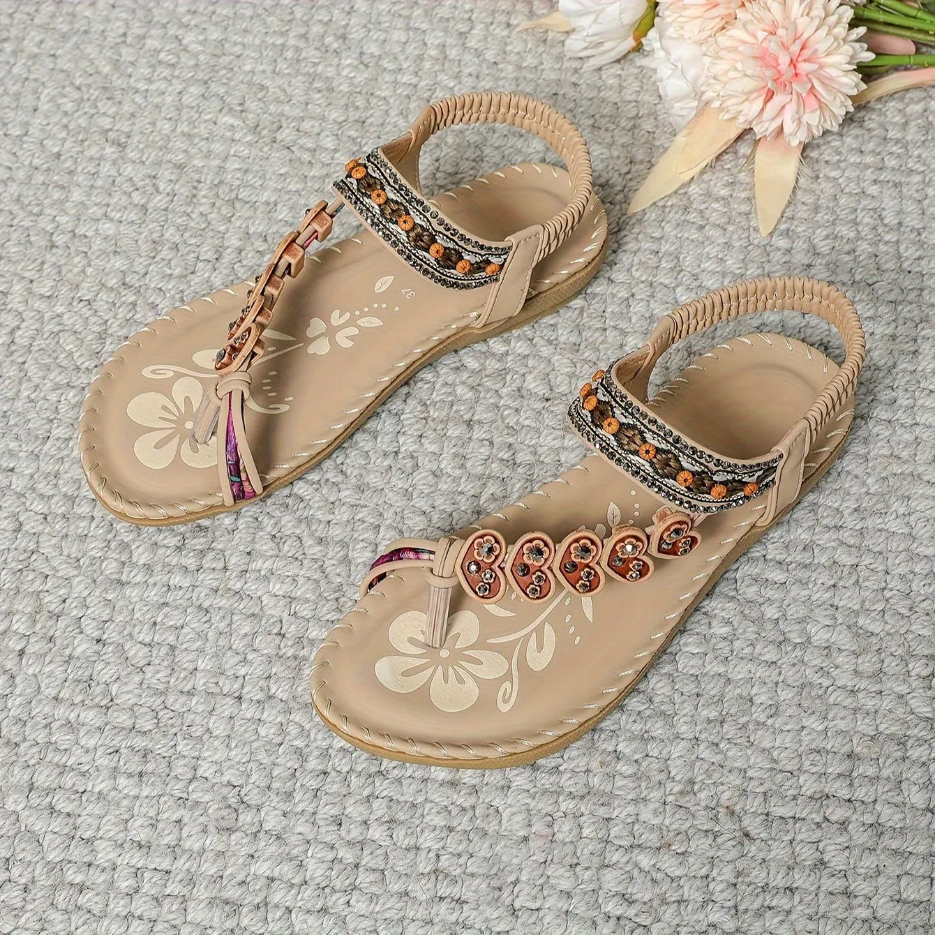 Melanine | Beaded Sandals
