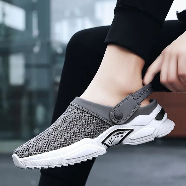 Men Home Outdoor Hollow-out Sandals Helps Relieve Foot Knee and Heel Pain