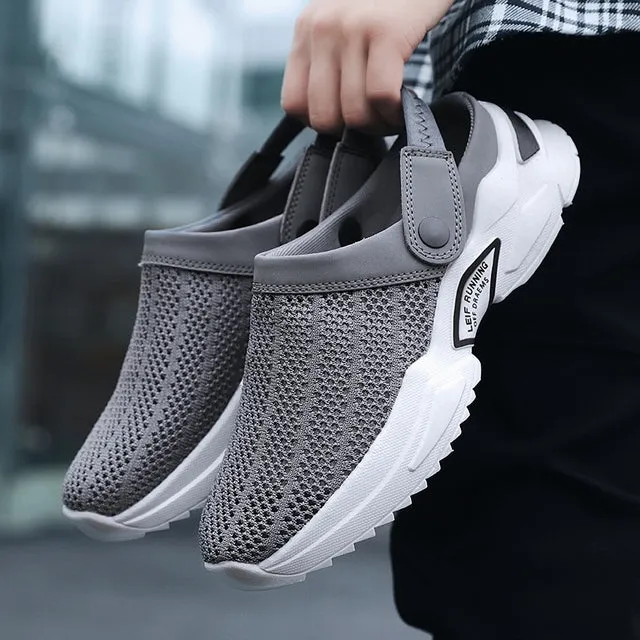 Men Home Outdoor Hollow-out Sandals Helps Relieve Foot Knee and Heel Pain