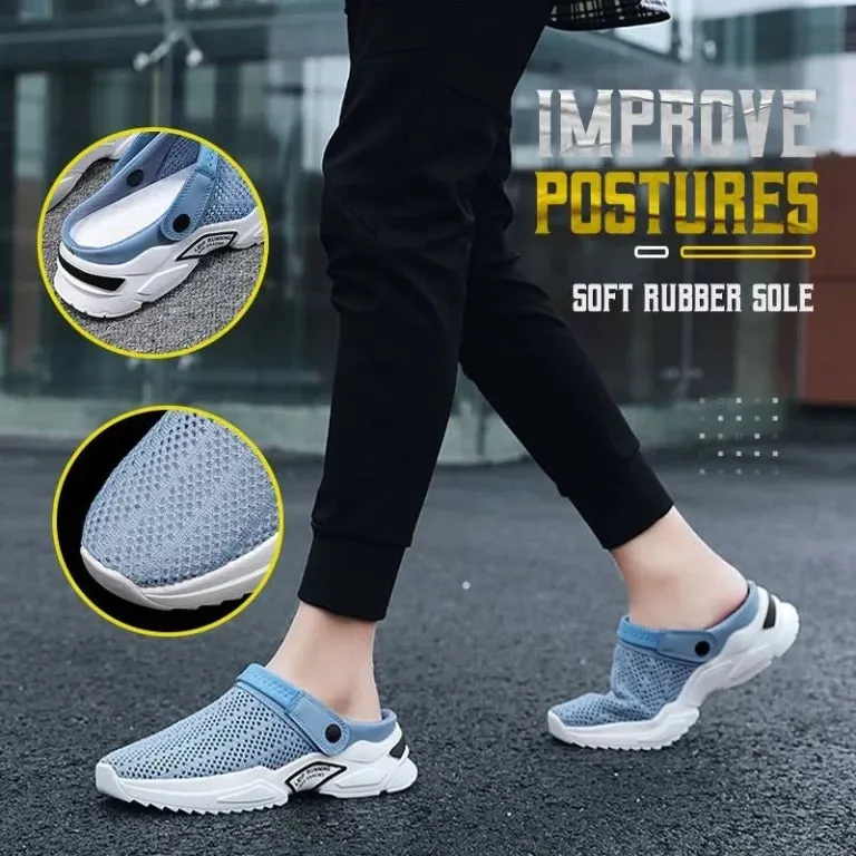 Men Home Outdoor Hollow-out Sandals Helps Relieve Foot Knee and Heel Pain