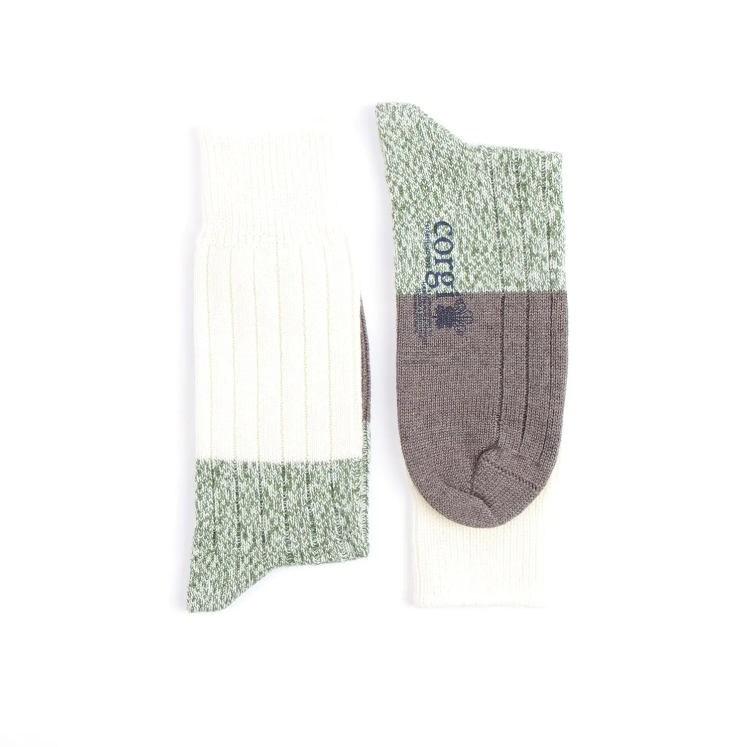 Men's Colour Block Wool & Cotton Socks