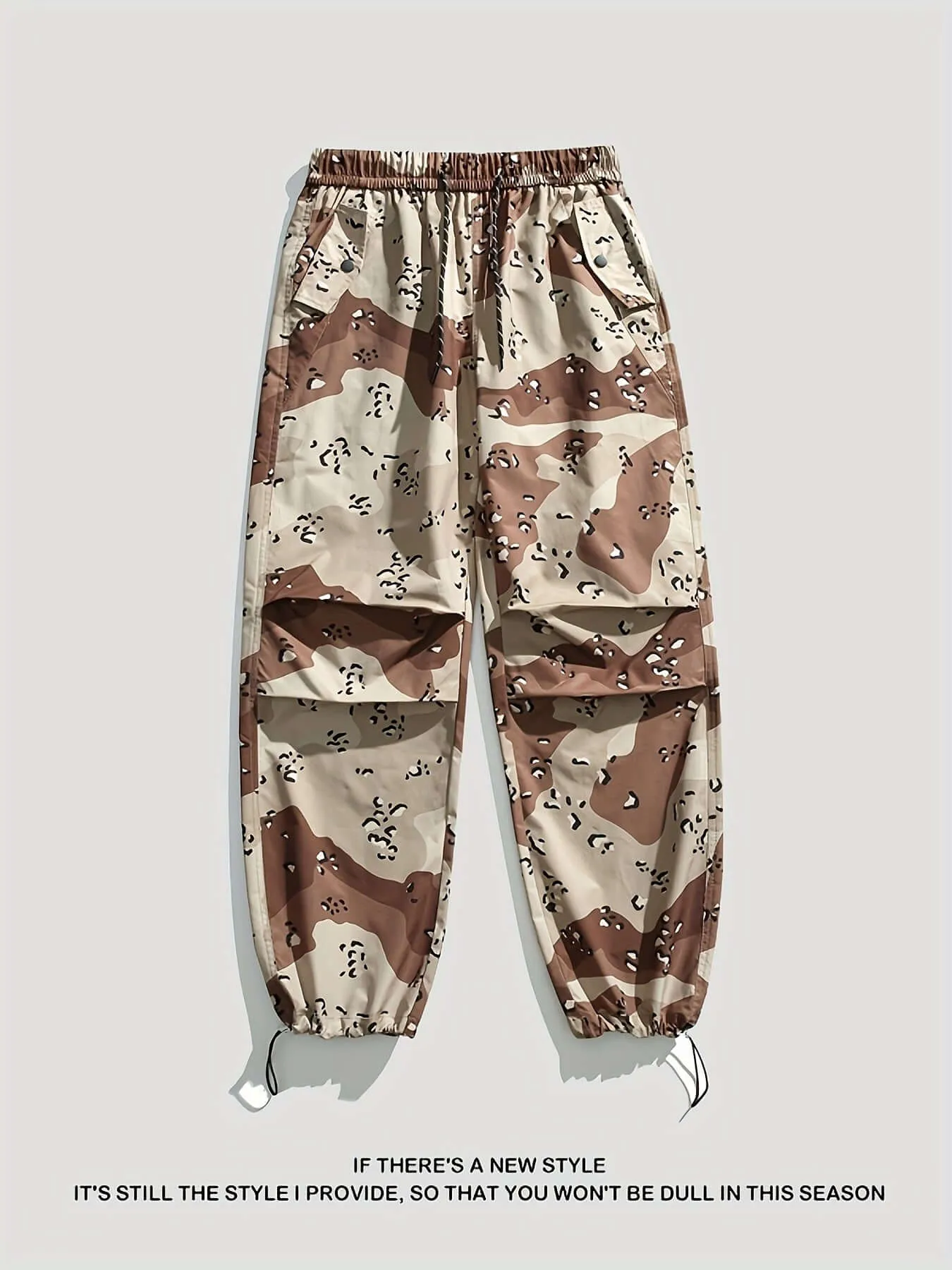 Men's Snow Camo Cargo Pants – Regular Fit, Outdoor & Hiking
