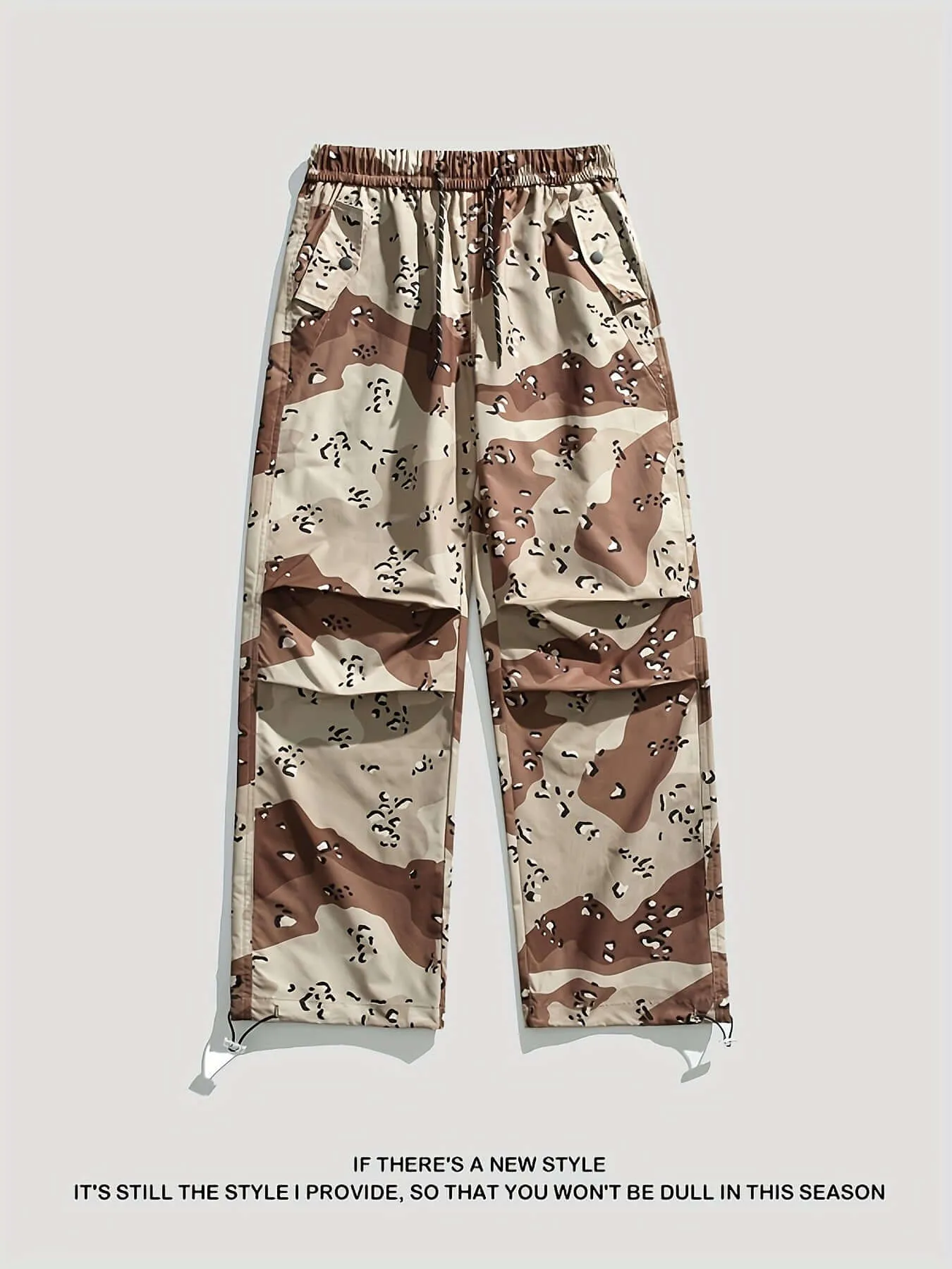 Men's Snow Camo Cargo Pants – Regular Fit, Outdoor & Hiking
