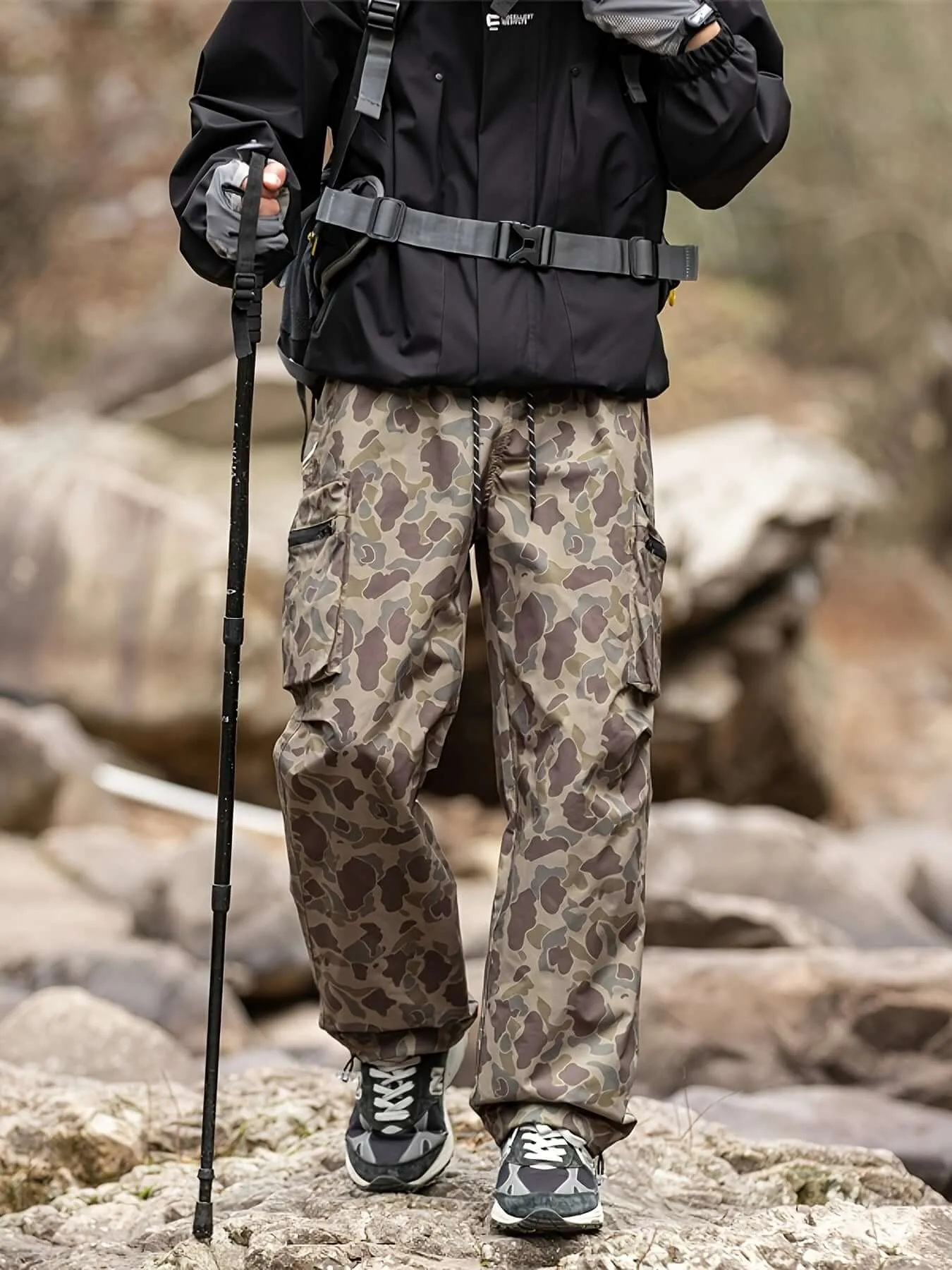 Men's Tactical Camo Cargo Pants – Multi-Pocket, Outdoor Ready