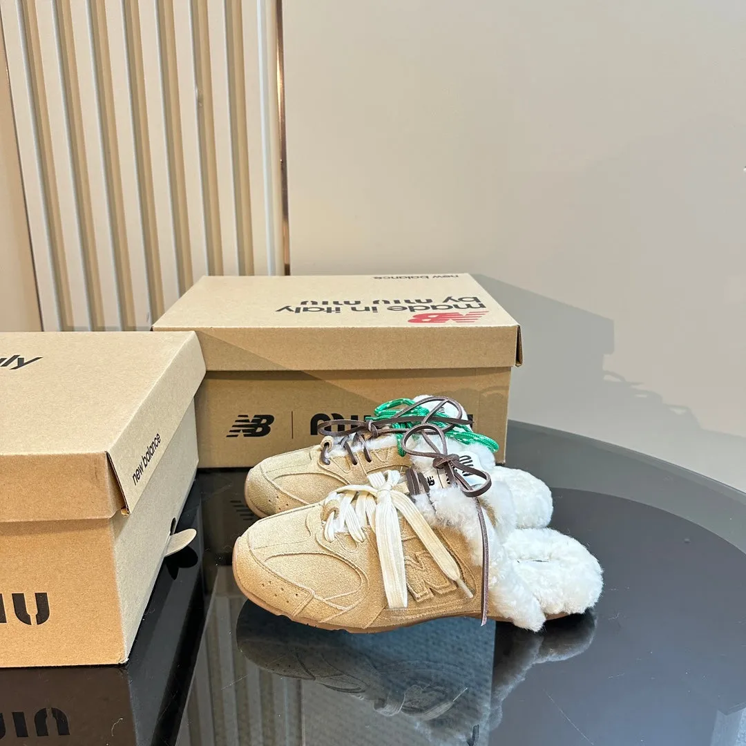 Miu x Balance 530 SL Mule Light Brown Suede