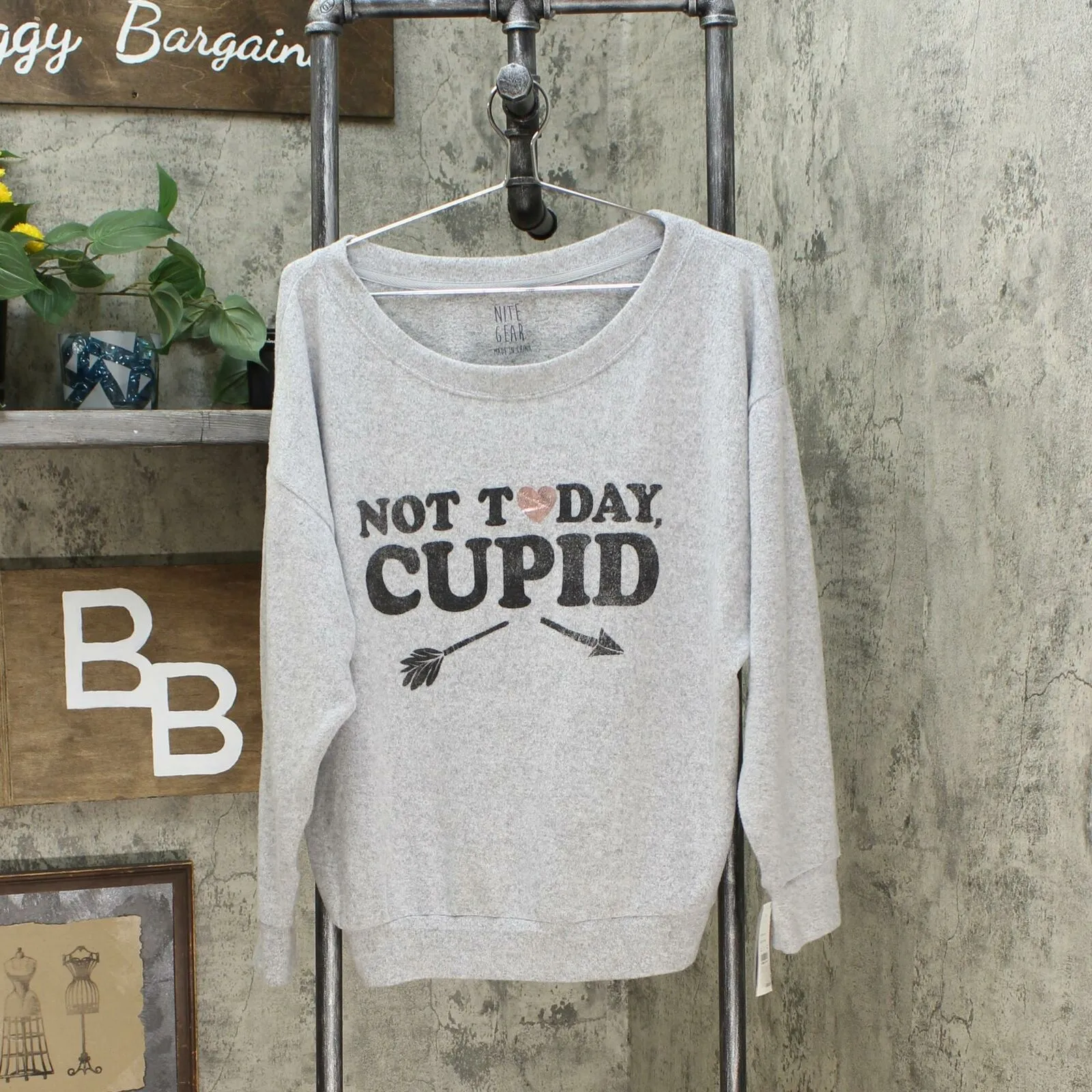 Nite Gear Women's Not Today Cupid Cozy Pajama Top