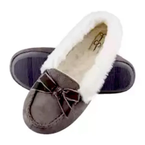 NWT Jessica Simpson Microsuede Moccasin Slippers