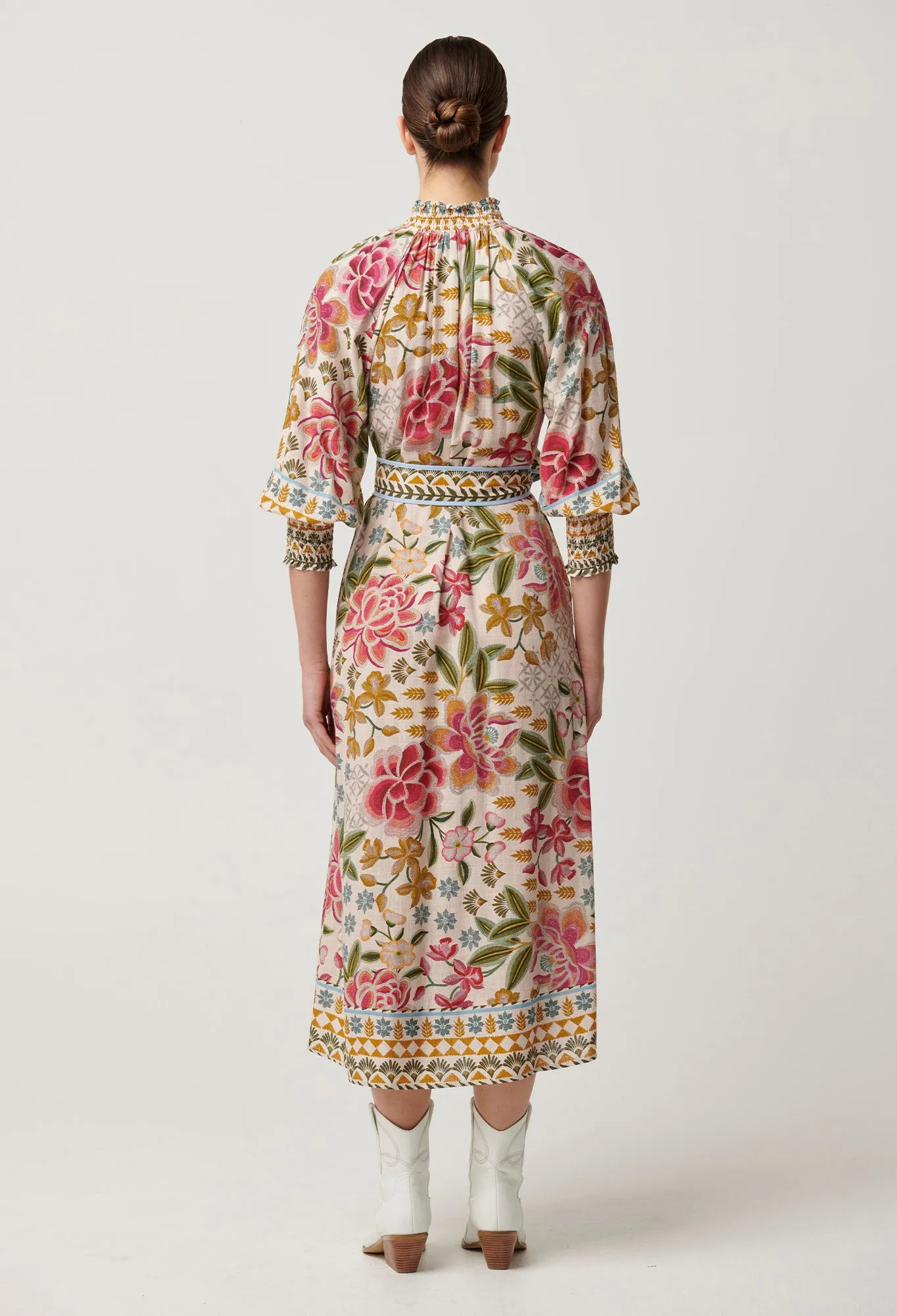 Oncewas II CARMEN Placement Print Maxi Dress